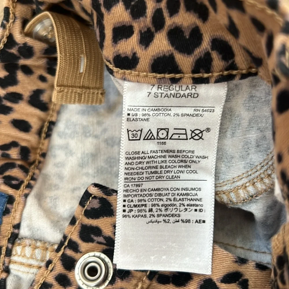 Old Navy Girls Jeggings Leopard Print and Dark Denim Skinny Jeans 7